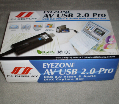 EYEZONE AV USB 2.0 Pro Video & Audio DivX Video Digitalisierung Software FJ OVP