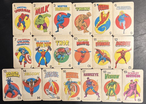 1978 Marvel Comics Super-Heroes Card Game Complete-All 39 Cards + Instructions - Picture 3 of 9