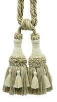 DÉCopro Quaste Zugband,Stil # Tbemp62,Farbe #W01 - Fossil Elfenbein [ Set Mit 4]