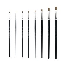 XDT 537 Flat Artist Paint Brush 8 Piece Set, Craft Paint Brushes for Acrylic Pai