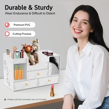 Makeup Storage Box Cosmetic Organizer Drawers Desktop Tidy Table Organiser Case