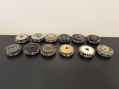 12pc Antique Veeder Root Gas Pump Meter Wheels Numbers Lot