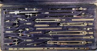 Vintage N & G Drafting Tool Set G.360. Diamond Series w/Case (England British)