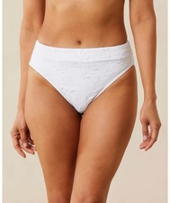 New Tommy Bahama Eyelet Hideaway High Waist Bikini Bottoms SZ L 99.50