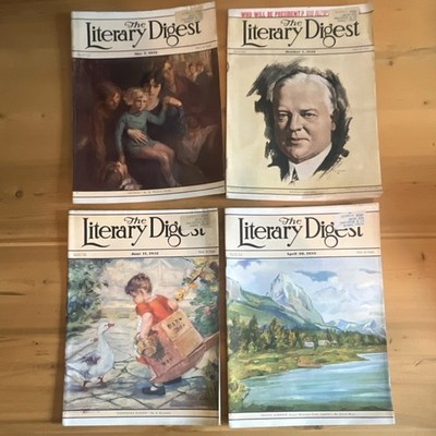 The Literary Digest Illustrated 1932 Politics, Literature, Art, Culture Lot of 4