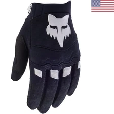 Durable Large Youth Dirtpaw Gloves - Black Motocross Gear with Touch Support