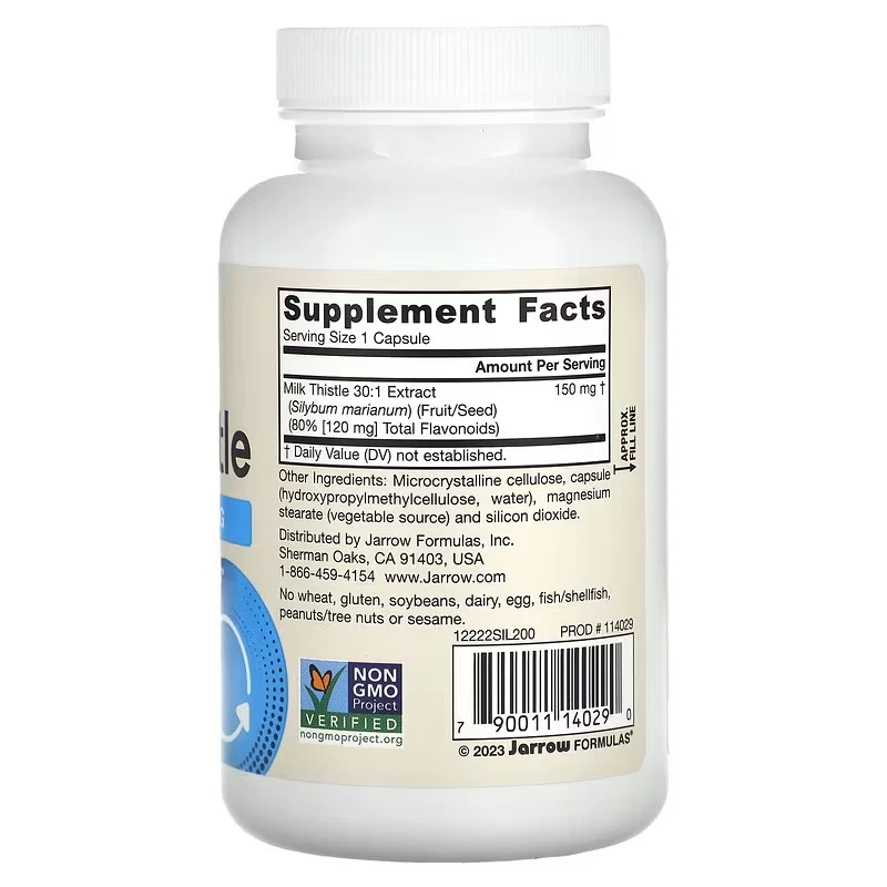 Jarrow Formulas Milk Thistle Extract 150mg 200 Caps | Detox & Wellness - Image 2 of 2