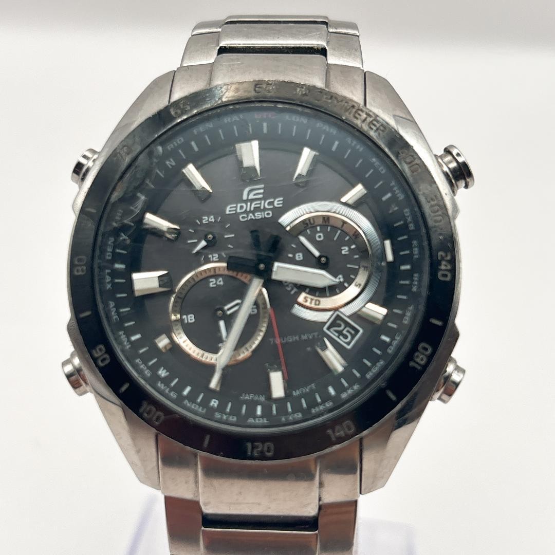 Operating Casio EQW-T620 Edifice Radio Solar Silver Watch From