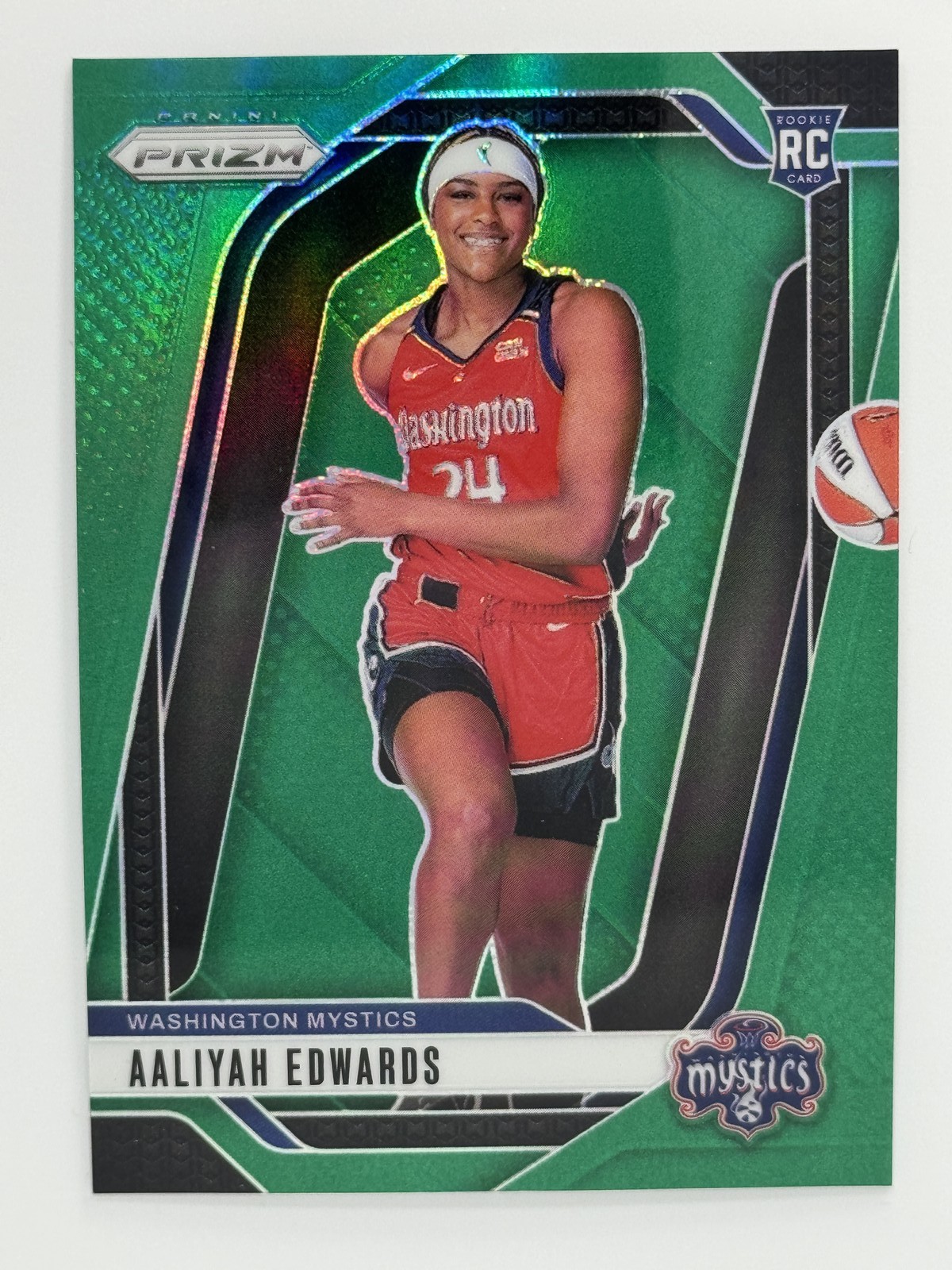 Aaliyah Edwards 2024 Panini Prizm WNBA GREEN PRIZM #142