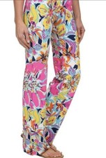 Lilly Pulitzer Georgia May Palazzo Pants XS 28/30 Colorful Beach Pull On Resort
