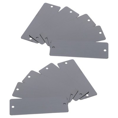  10 Pcs Stainless Steel Nameplate Blank Rectangle Labels Metal Tags