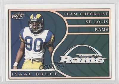 1999 Pacific Team Checklists Isaac Bruce #25 HOF g2x