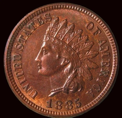 1885 Indian Head Cent - Beautiful Uncirculated Red/Brown GEM - FREE SHIPPING