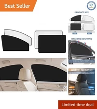 Universal Fit Magnetic Car Window Sun Shades - 4PCS Set for Heat & UV Defense