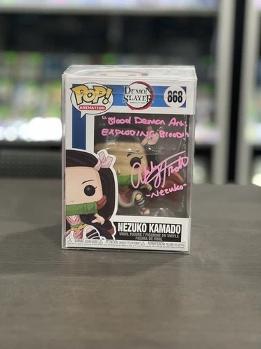 Demon Slayer Nezuko Kamado #868 Funko Pop Signed by Abby Trott