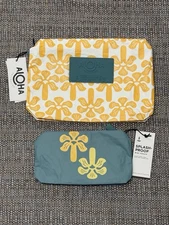 New With Tags Aloha Collection Small and Mini Pua Pouch Set