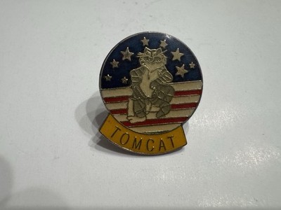 USN NAVY F-14 TOMCAT ANY TIME BABY LAPEL PIN BADGE