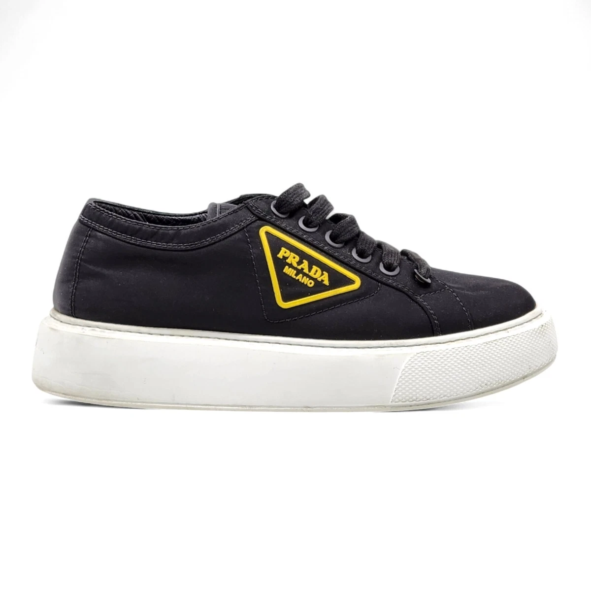 Prada Logo Sneakers Black W for sale | eBay
