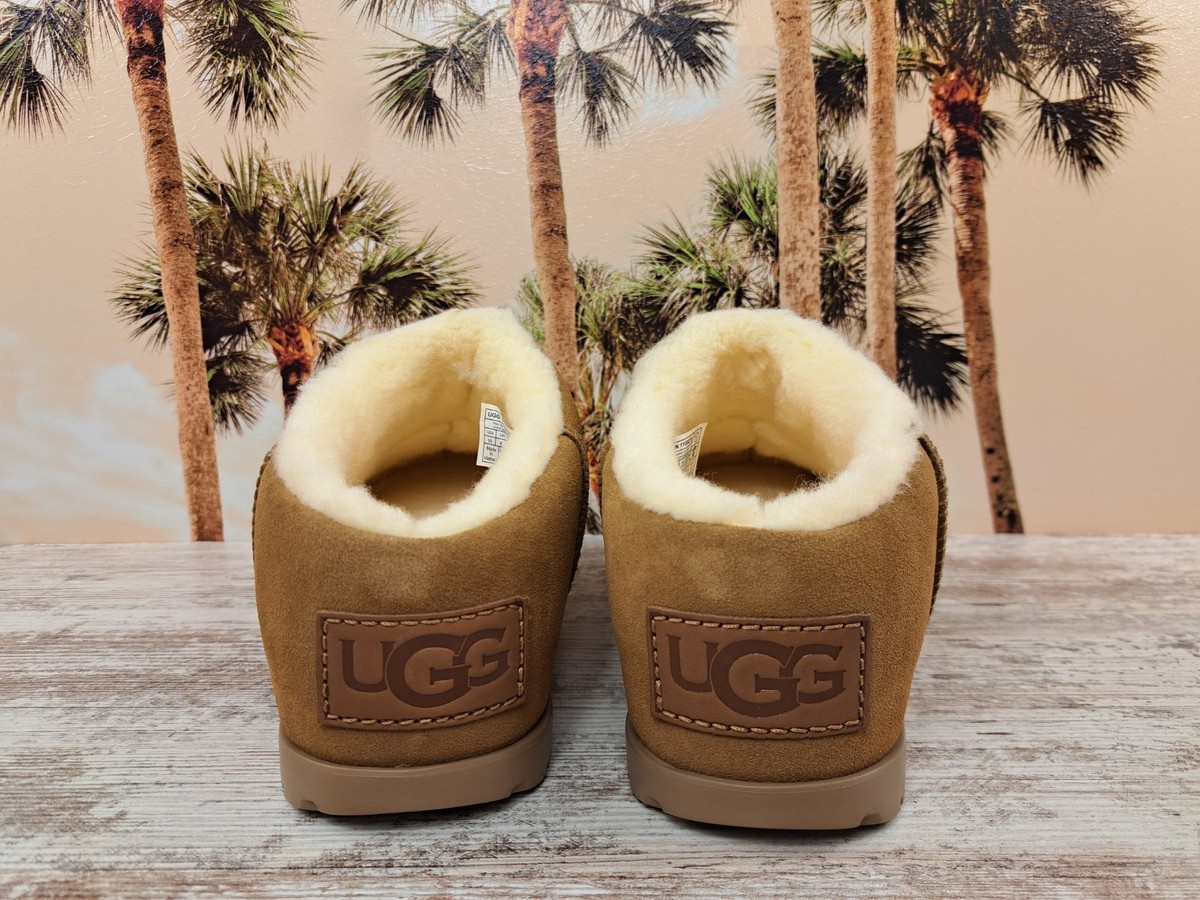 UGG Pumped Slide Moccasin Chestnut Shoes Slippers Women's