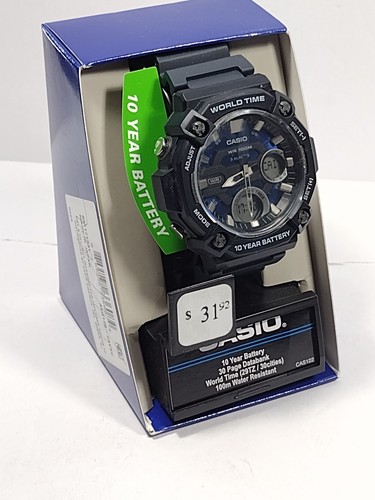 Casio Herrenuhr mit Papieren AEQ120-9AVKC Weltzeit 100m 10 Jahre Batterie - Bild 4 von 11