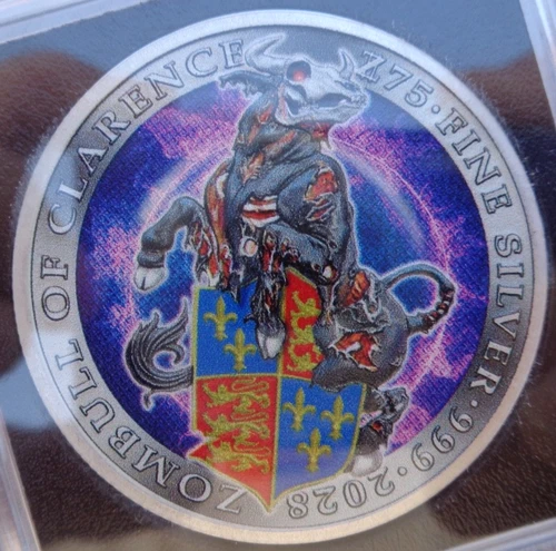 1 oz. ZOMBULL OF CLARENCE #7 Zombucks Colorized Series .999 fine silver