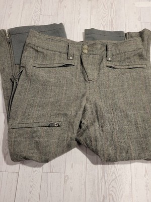Athleta Plaid Super G Ski Pants - Wool Blend & Kevlar Reinforced - Size 8P