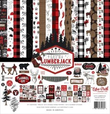 Echo Park Paper LET'S LUMBERJACK 12x12 Scrapbook Cardstock Collection Kit