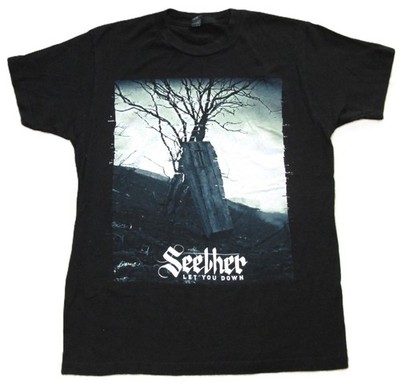Tultex Womens M Seether Let You Down Concert T Shirt Graphic Black