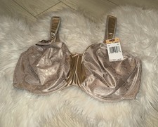 Bali 3562 Satin Tracings Minimizer Bra Paisley Print UW Womens 38DD Beige New