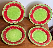 Holly Christmas Romancing Provence Collection Dinner Plates (4)