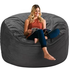 HABUTWAY Bean Bag Chair 3Ft Luxurious Velvet Ultra Soft Fur with High Rebound...