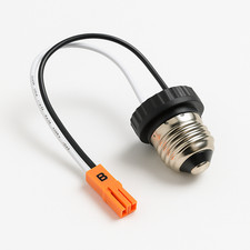6-Pack LED Recessed Light Socket Adapters Orange 2-Pin Connector Wire Leads