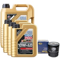 MotoröL Set Leichtlauf 10W-40 Liqui Moly 8 Liter + ÖLfilter FüR Toyota Hiace IV