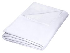 White Full Flat Top Bed Sheet Only Soft Brushed Microfiber 81"x96" 1 Pack