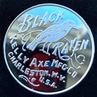 RARE #16 of 100 BLACK RAVEN EMBOSSED AXE 1 OZ. PURE .999 SILVER ROUND PROOF COIN