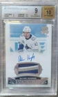 2019 UPPER DECK THE CUP AUTO PATCH #61 QUINN HUGHES #/99 BGS 9 AUTO 10