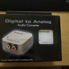 Gefen TV Digital to Analog Audio Converter New Open Box Optical Coaxial RCA DAC
