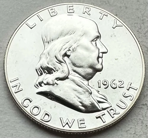 1962 Proof Franklin Half Dollar 90% Silver-INV#8528