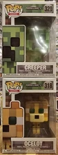 Mojang Minecraft Ocelot #318 & Creeper #320 Bundle Of 2 Brand New Funko Pop 