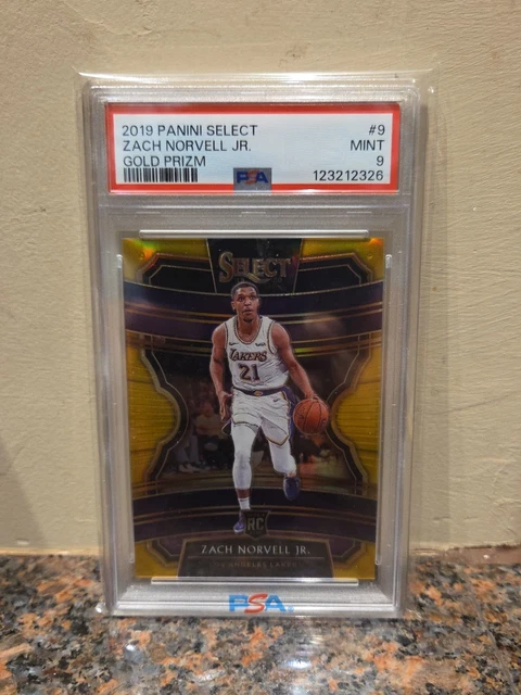 Zach Norvell Jr. 2019 Panini Select Gold Prizm /10 RC Rookie #9 PSA 9