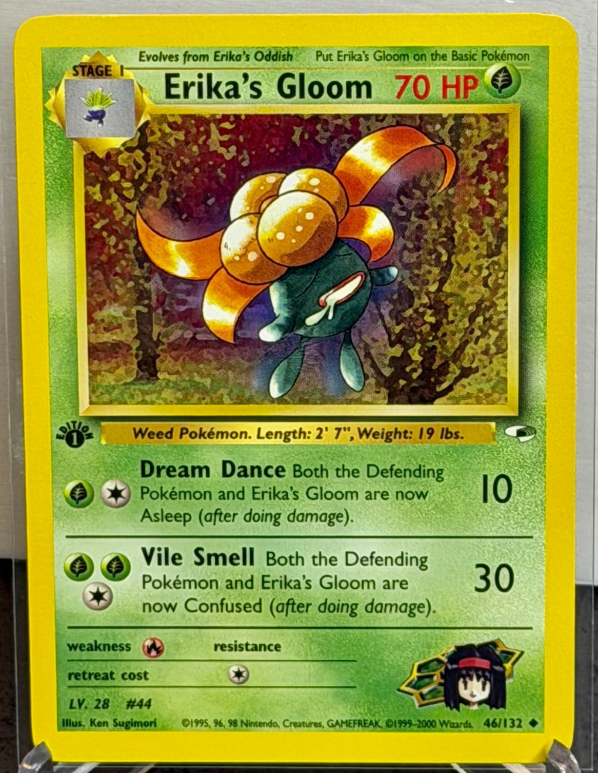 VINTAGE UNCOMMON Pokémon TCG ERICKA'S GLOOM 46/132 1st Edition - Great Condition