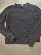 Athleta Women's Blue Crew Neck Sweatshirt Athleta Spellout Size XXS