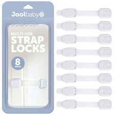 Child Safety Strap Locks 8 Pack Baby Proof Cabinets, Drawers, Fridge, Toile...