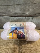 Caron Wintuk 100% Monsanto Acrylic 4ply 3.5oz Baby Pink 2 Skeins