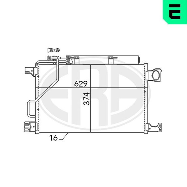 ERA Kondensator Klimaanlage 667105 FüR CLK W203 S203 Mercedes Klasse CL203 Model-image