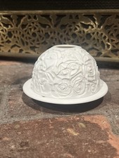 Bernardaud Lithophane Candle Holder Whithe Bisque Fairy Lamp Limoges France