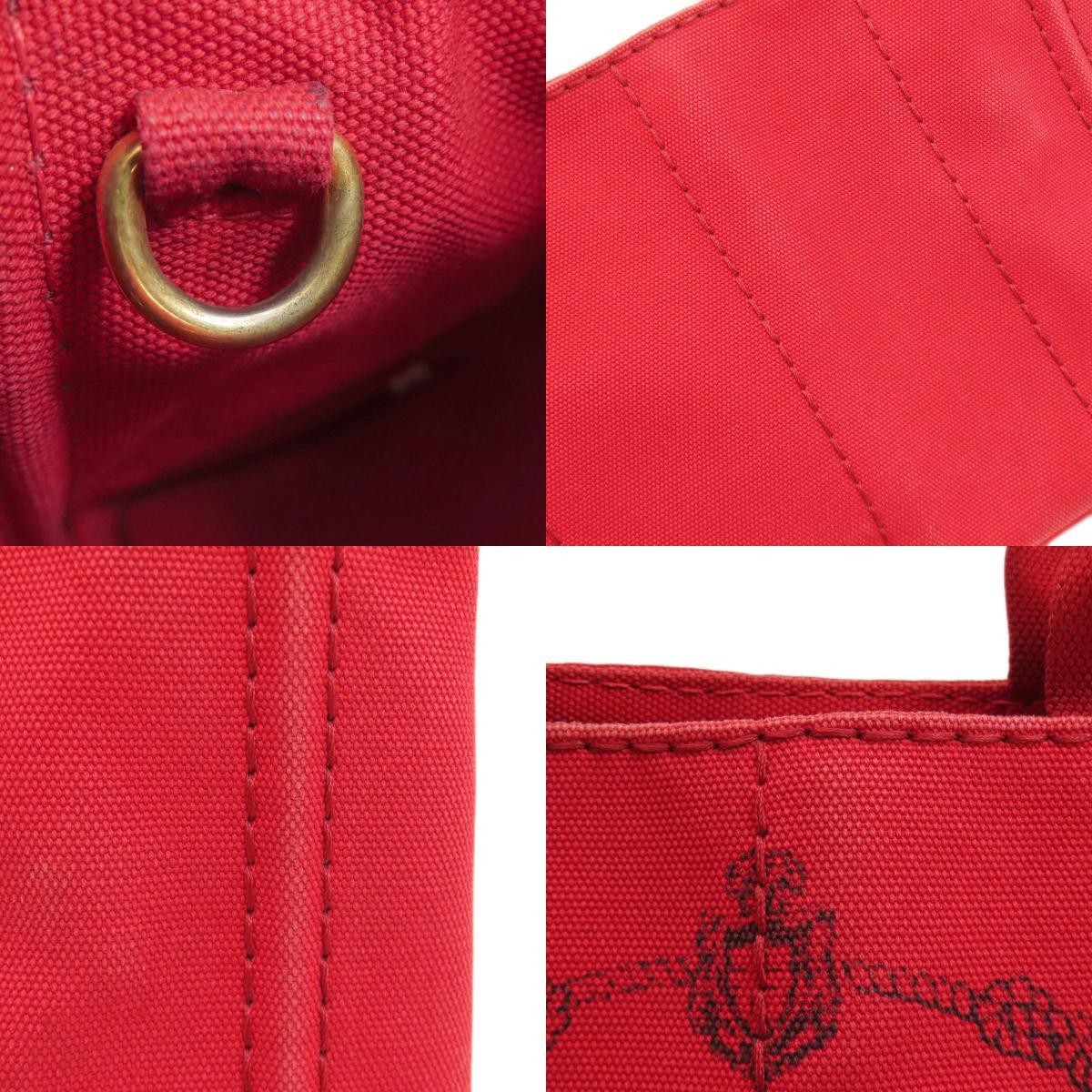 PRADA Canapa Mini 2WAY Handbag Canvas Ladies Used from japan thumbnail 7