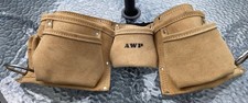 AWP L490 Heavy Duty Leather Suede Carpenter's AdjustableTool Belt
