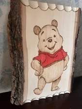Winnie The Pooh Wood Wall Hanging Hand Made Art Numbered Signed Real Wood