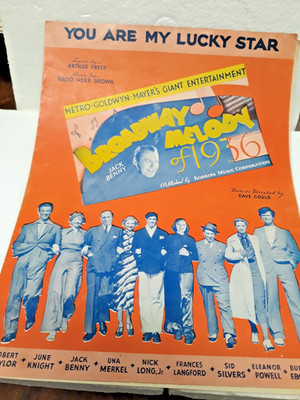 You Are My Lucky Star MGM Broadway Melody 1936 Benny Ebsen Taylor Sheet Music
